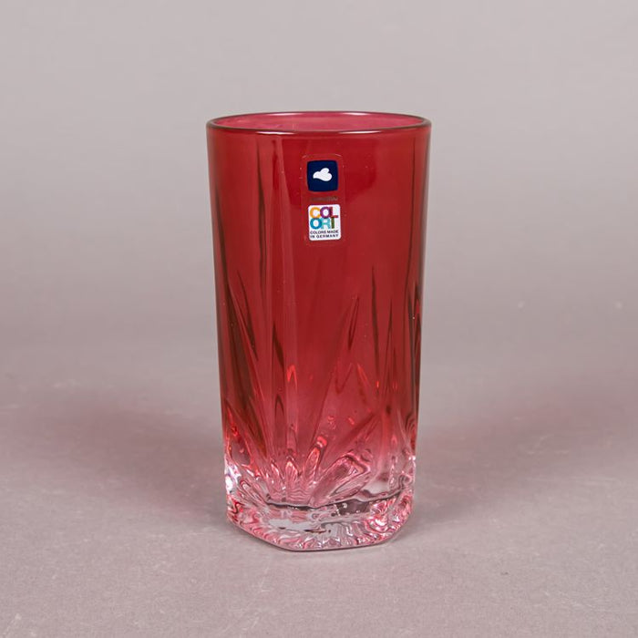 CAPRI LD 1PC GLASS TUMBLER 390ML RED (202015953)