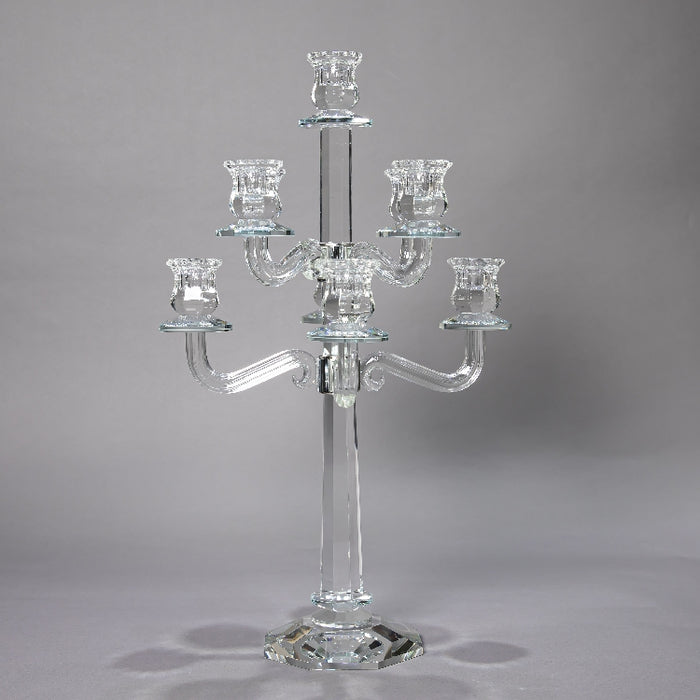CRYSTAL CANDLE HOLDER ROSE 9 ARMS (418060110)