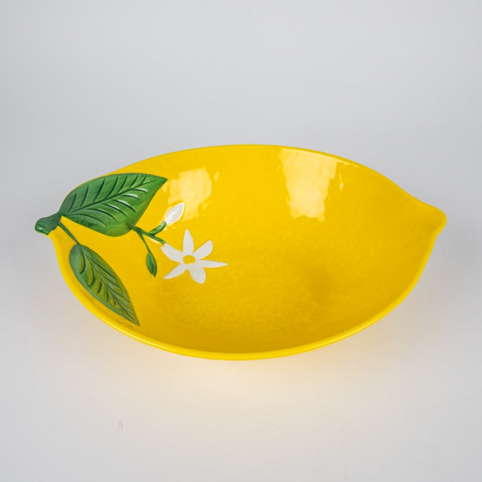 FLEURS CITRONS PORCELAIN BOWL 30X22CM (202073363)