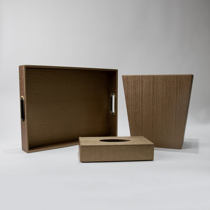 RECT.TISSUE BOX SILK BRONZE (202042178)
