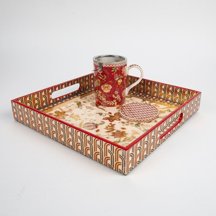 PAISLEY BEIGE TRAY 30X30 CM (202073470)