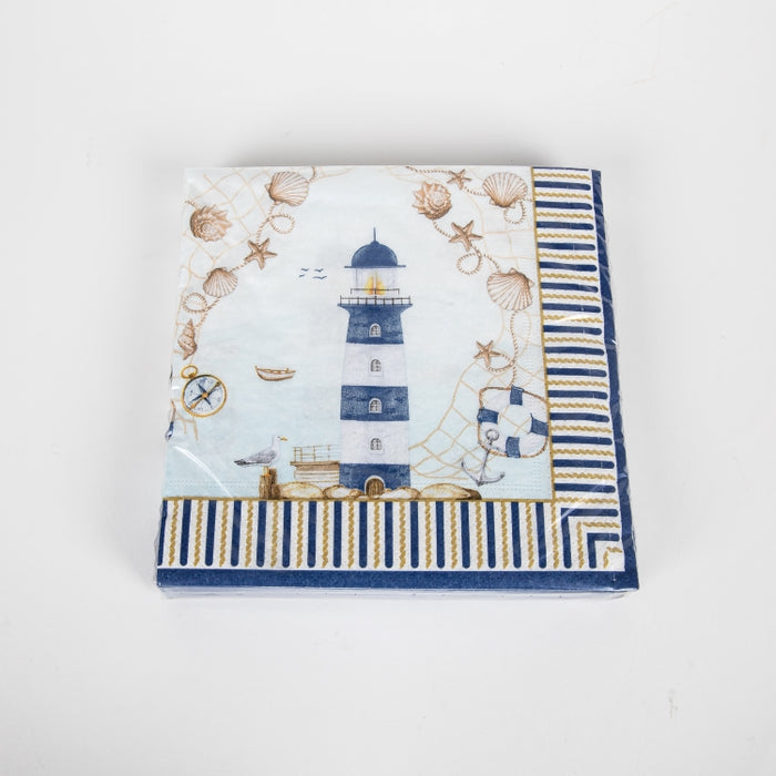 BLUE LTHOUSE PAPER NAPKIN PK/20 33CM (202073465