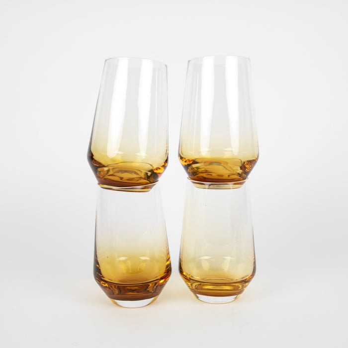 PRISM 4PCS HIGHBALL TUMBLER AMBER (202016462)