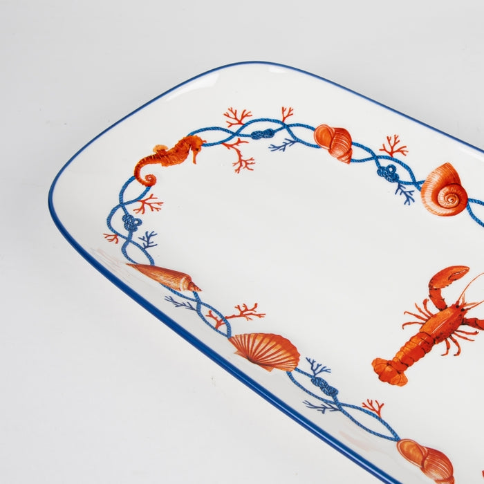 COTE DE MER PORCELAIN SERVING PLATTER 40X17.5CM (202073316)