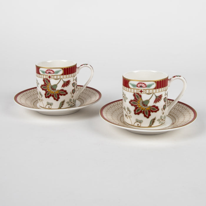 KASHMIR SET/2 COFFEE CUP&SAUCER 80ML (202073218)