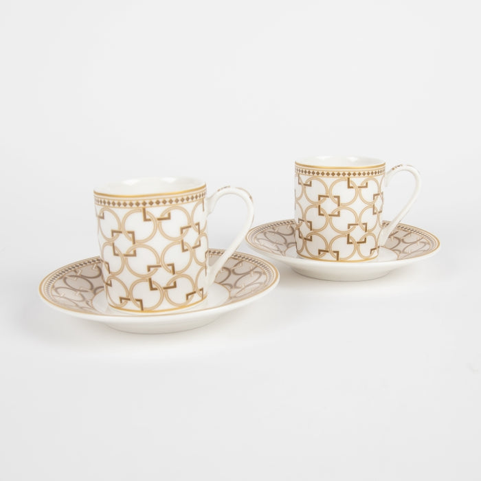 DECO SET/2PCS COFFEE CUP&SAUCER 80ML (202073414)
