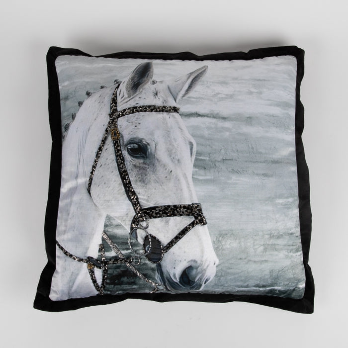 CUSHION HORSE GREY 45X45 (327131003)