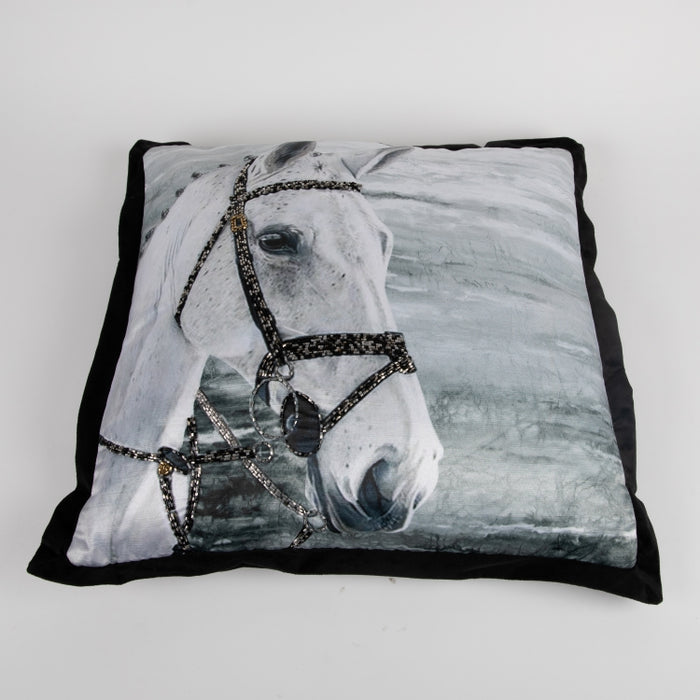 CUSHION HORSE GREY 45X45 (327131003)