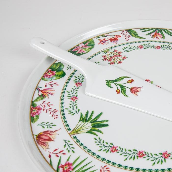 BOTANIC CHIC PORCELAIN CAKE SERVING SET (202073287)