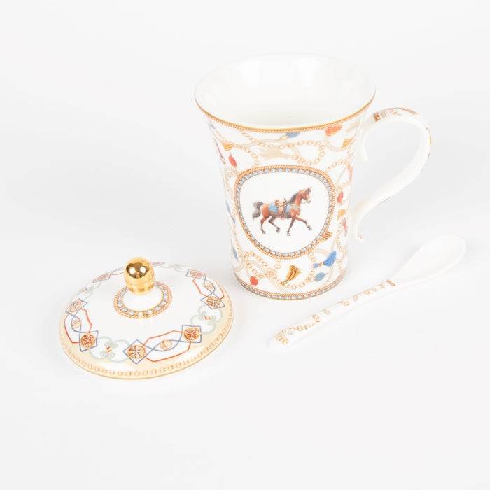 CHEVEL MUG W/ LID&SPOON 320ML (202073397)