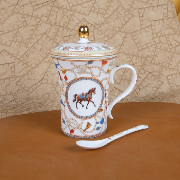 CHEVEL MUG W/ LID&SPOON 320ML (202073397)