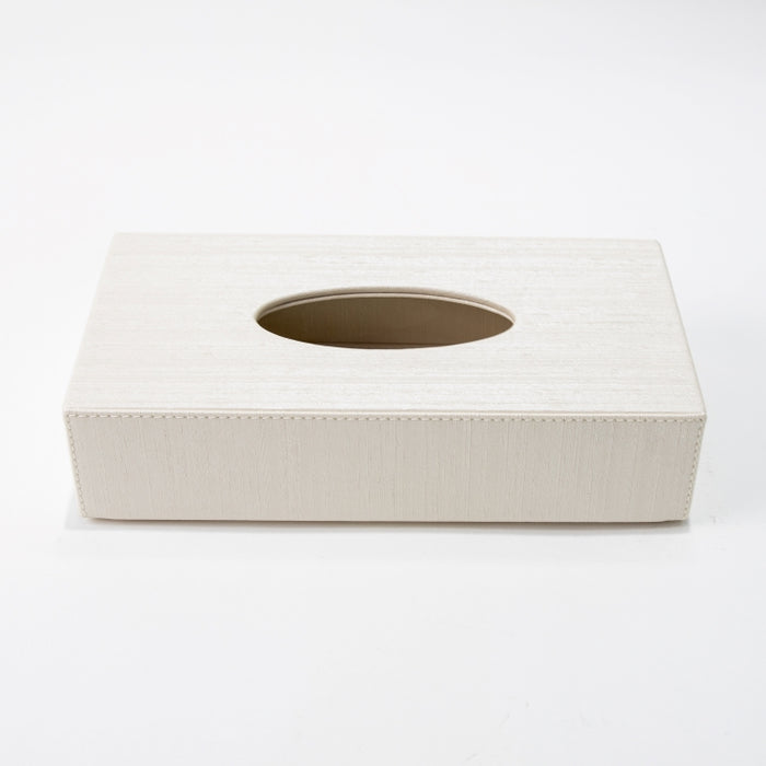 RECT.TISSUE BOX SILK IVORY (202042180)