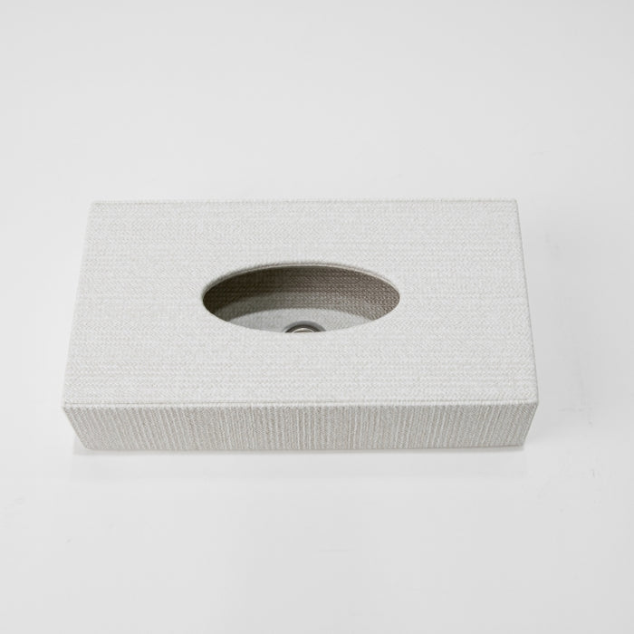RECT.TISSUE BOX BRAID WHITE (202042168)