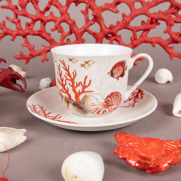 CORAL REEF BREAKFAST CUP&SAUCER 370ML (202073016)