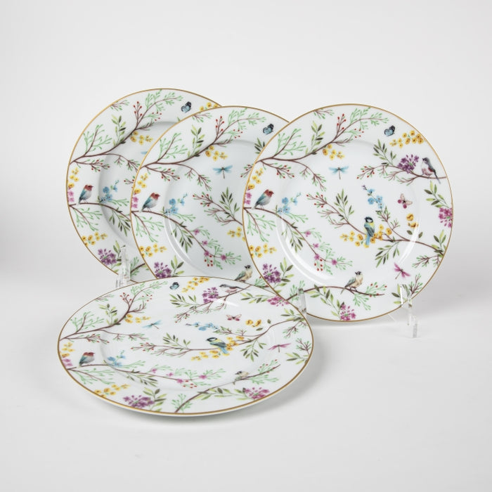 BIRDS MELODY SET/4 DESSERT PLATE 19CM (202073265)