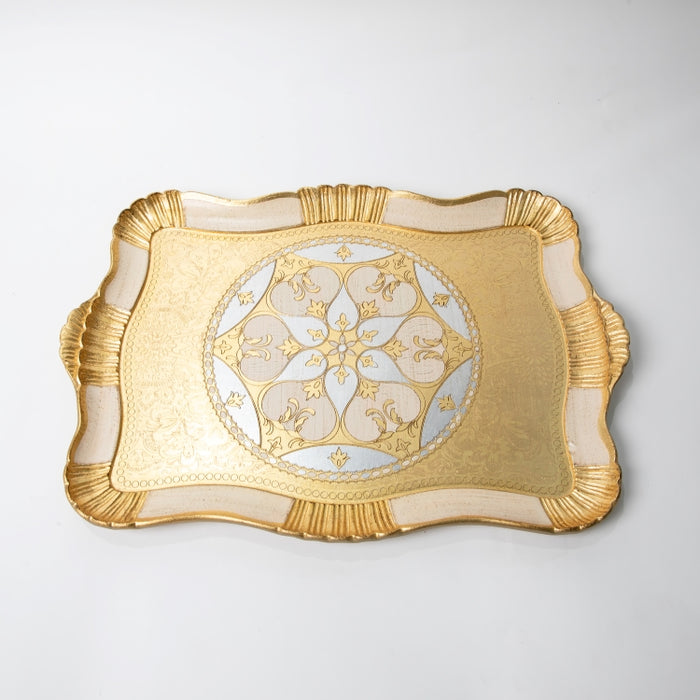 FALCONIERI WOODEN RECT.TRAY LRG GOLD/I (202107441)