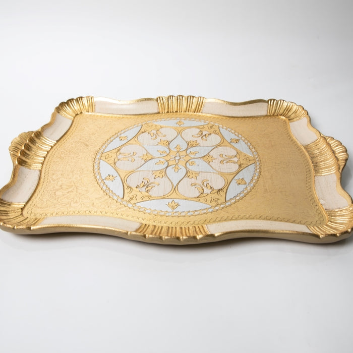 FALCONIERI WOODEN RECT.TRAY LRG GOLD/I (202107441)