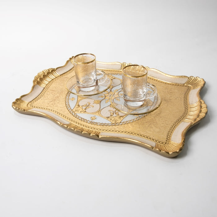 FALCONIERI WOODEN RECT.TRAY LRG GOLD/I (202107441)