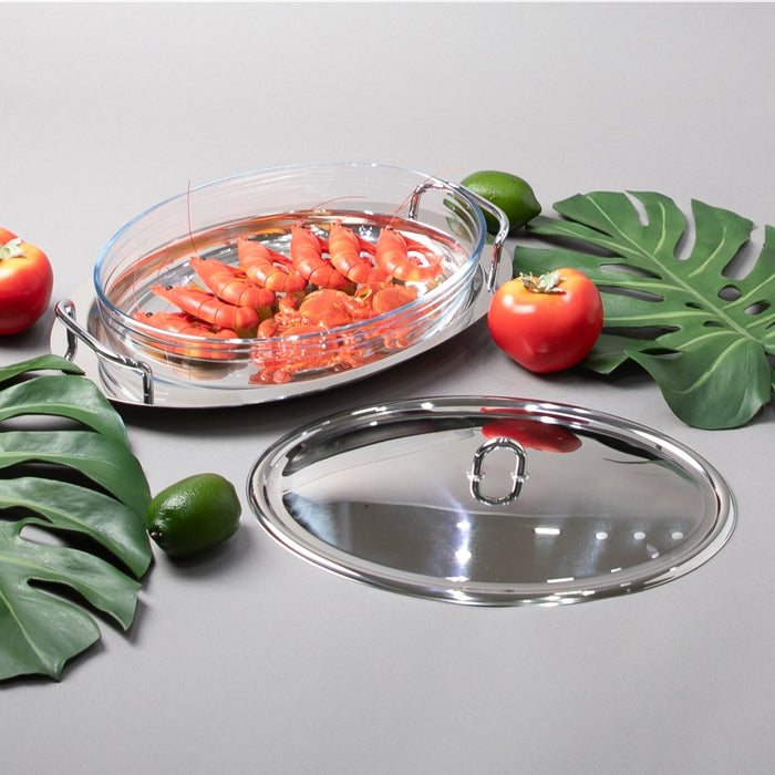 ZXM-FOOD TRAY OVAL WITH LID 3LITER (202033006)