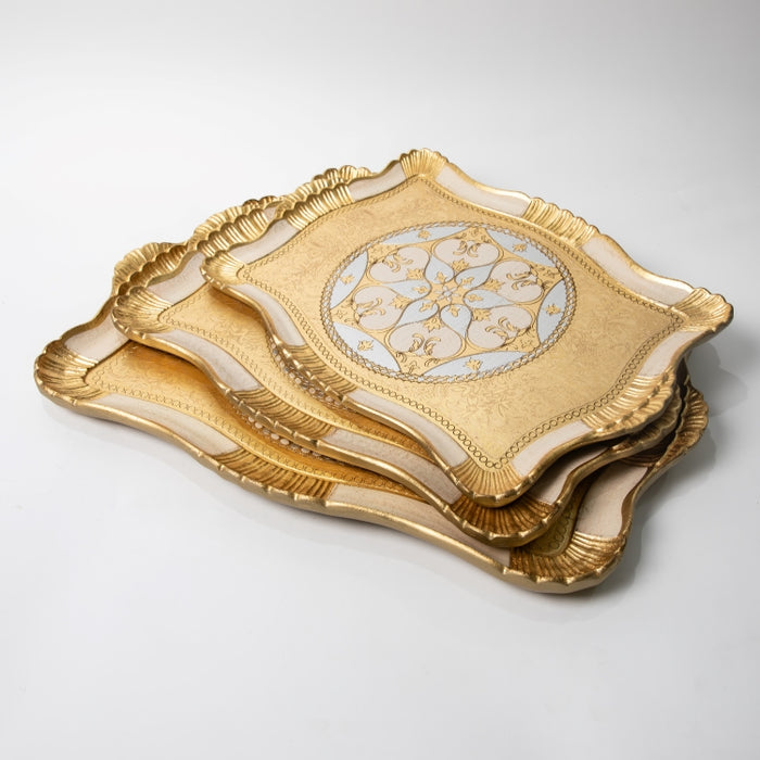 FALCONIERI WOODEN RECT.TRAY MED GOLD/I (202107440)