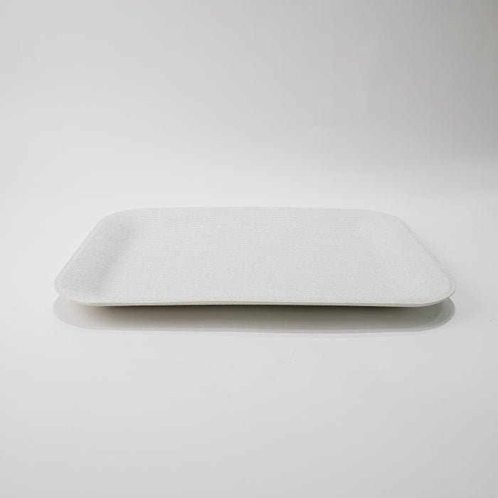 PLASTIC TRAY MEDIUM BRAID WHITE 44CMX33CM (202107459)