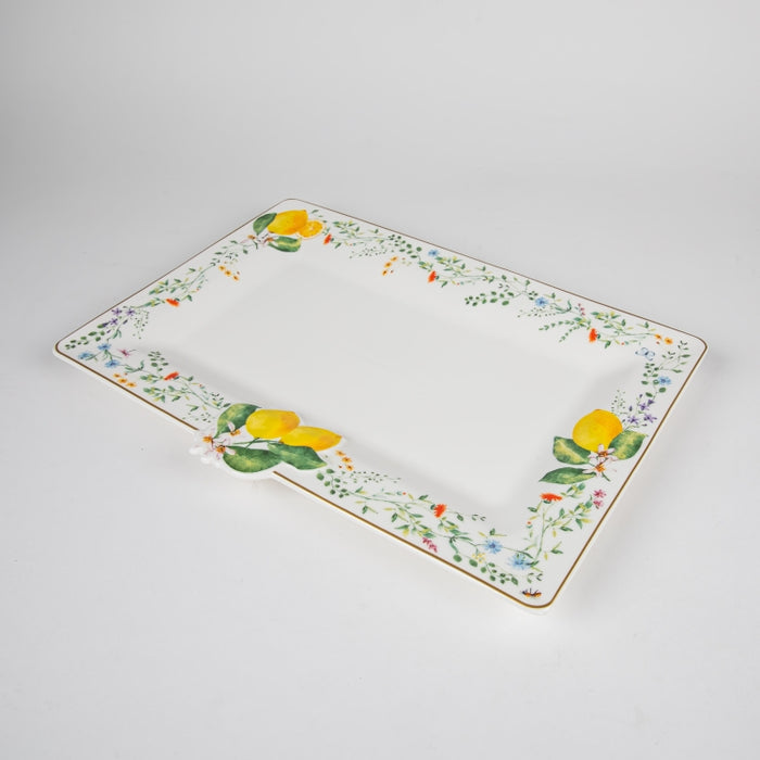 FLEURS CITRONS SERVING PLATTER 40X17.5CM (202073351)