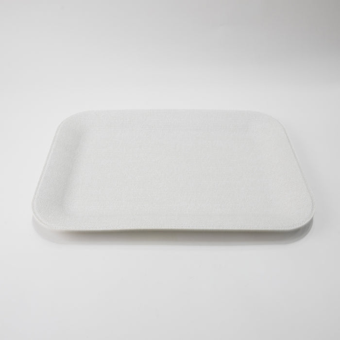 PLASTIC TRAY MEDIUM BRAID WHITE 44CMX33CM (202107459)