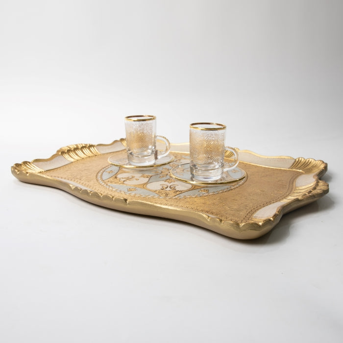 FALCONIERI WOODEN RECT.TRAY SMALL GOLD/I (202107439)