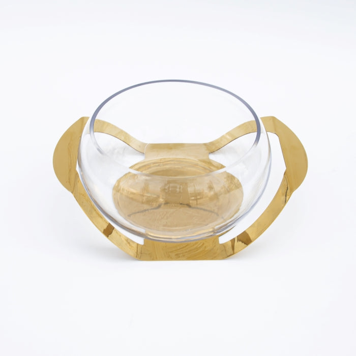 DAZHANG-GLASS SERVING BOWL GOLD (202029300)