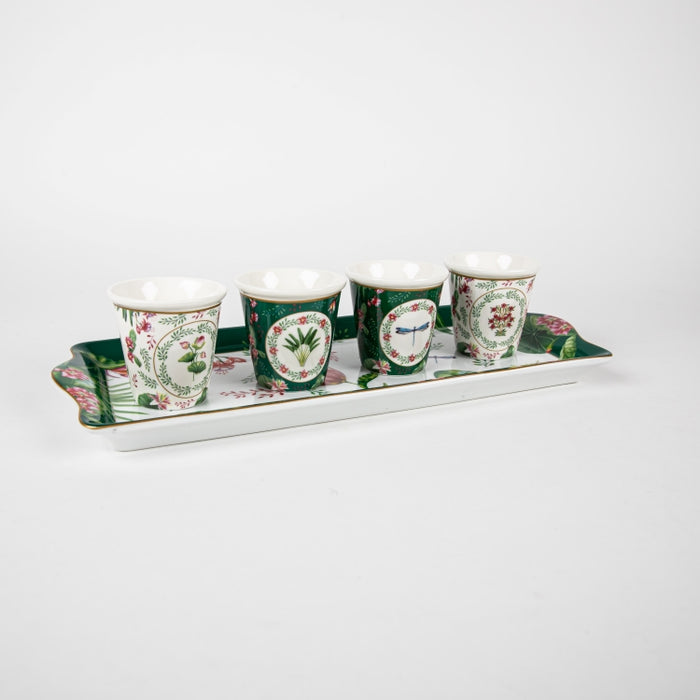 BOTANIC CHIC SET/4 COFFEE CUP 100ML (202073298)