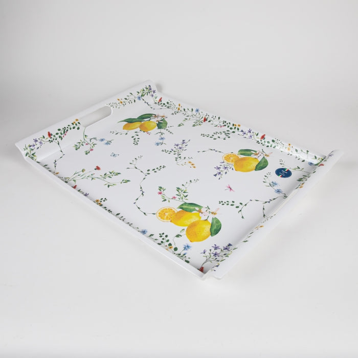 FLEURS CITRONS TRAY W/HNDLE 52X37CM (202073360)