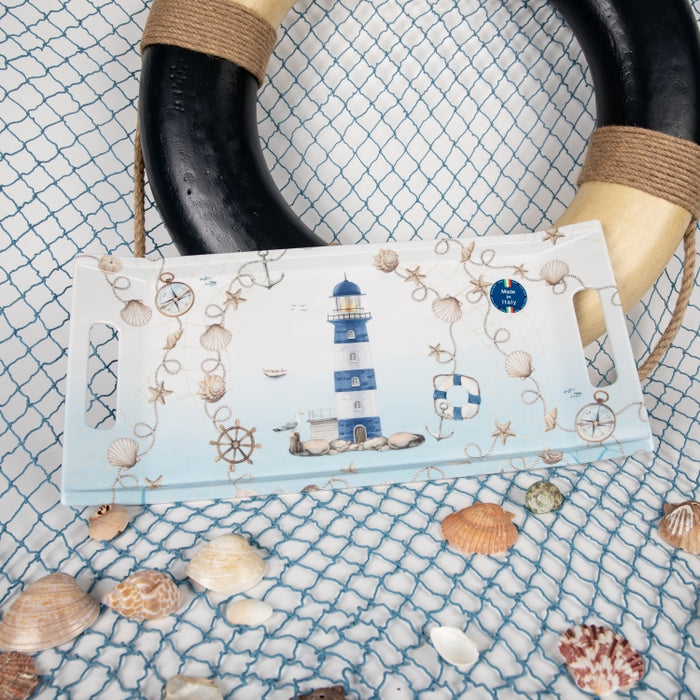 BLUE LTHOUSE TRAY W/HNDLE 41X19 (202073468)