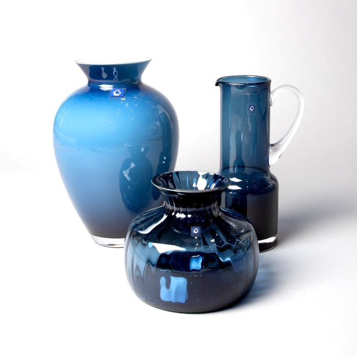 VASE OPAL/ NAVY BLUE H 29CM (418050098)