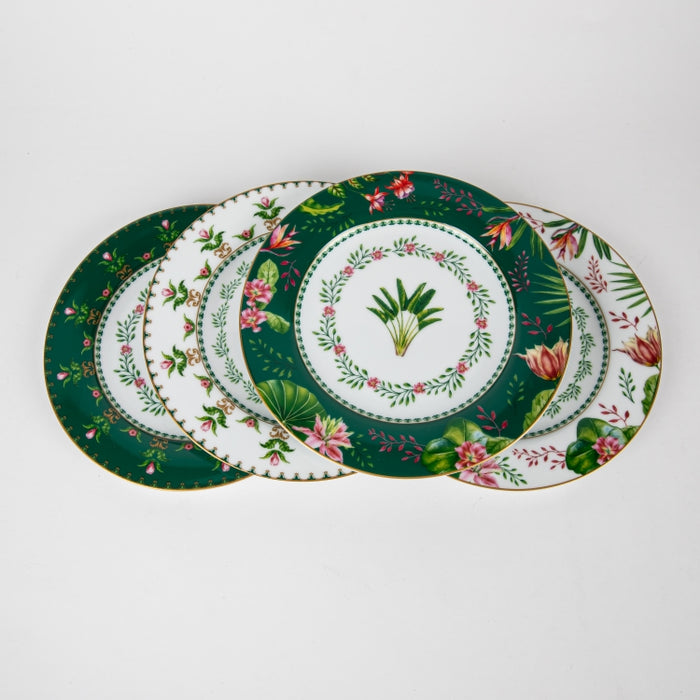 BOTANIC CHIC PORCELAIN SET/4 DESSERT PLATE 19CM (202073283)