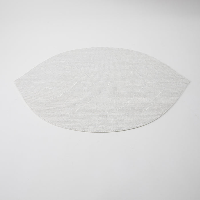 LEAF PLACEMAT BRAID WHITE (202055057)
