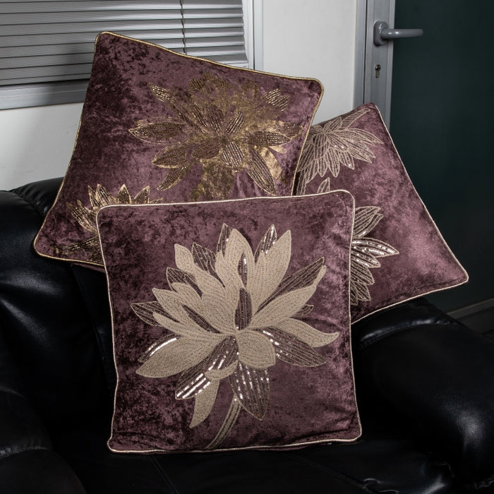 CUSHION FLOWER BLUSH 45X45 (327131016)