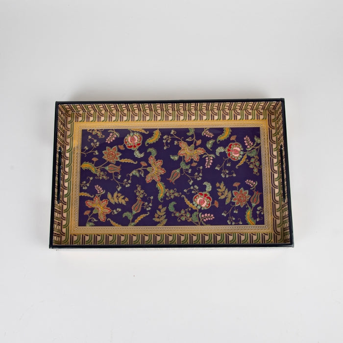 PAISELY BLUE TRAY 40X25.5CM (202073473)