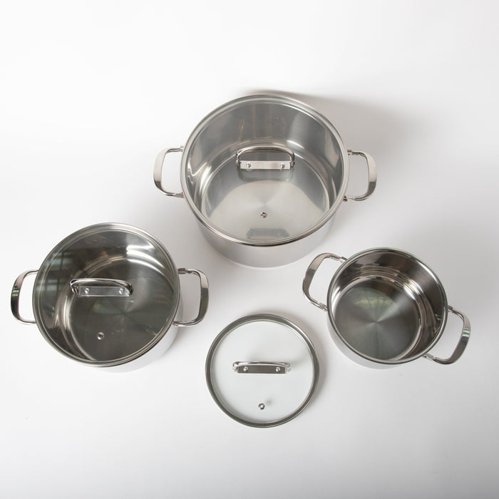 TOPIN STAINLESS STEEL 6PCS COOKWARE SET 0.6M (202030079)