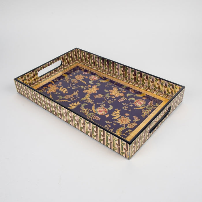 PAISELY BLUE TRAY 40X25.5CM (202073473)