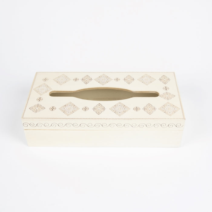 GENESI RECTANGULAR TISSUE BOX IVORY (202140019)