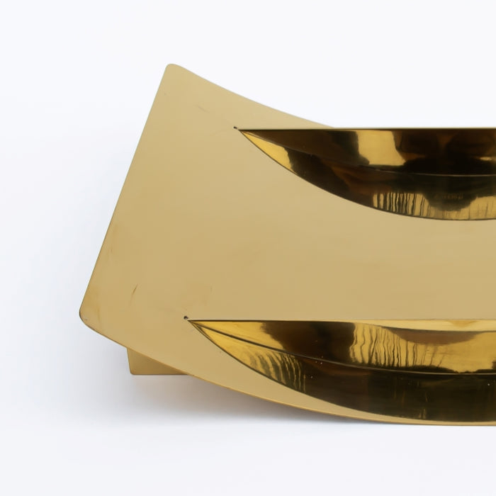 DAZHANG-STAINLESS STEEL BOAT TRAY GOLD 38X28CM (202107518)