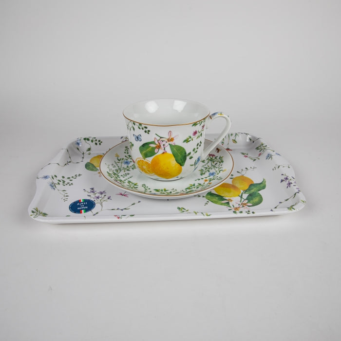 FLEURS CITRONS PORCELAIN BREAKFAST CUP&SAUCER 370ML (202073357)