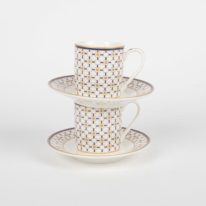 CHARLES SET/2PCS COFFEE CUP&SAUCER 80ML (202073403)