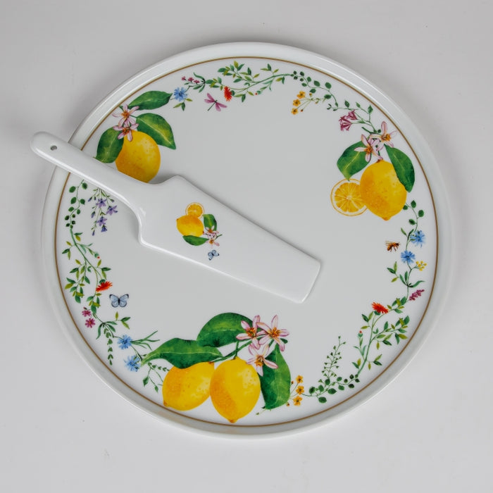 FLEURS CITRONS CAKE SERVING SET (202073347)