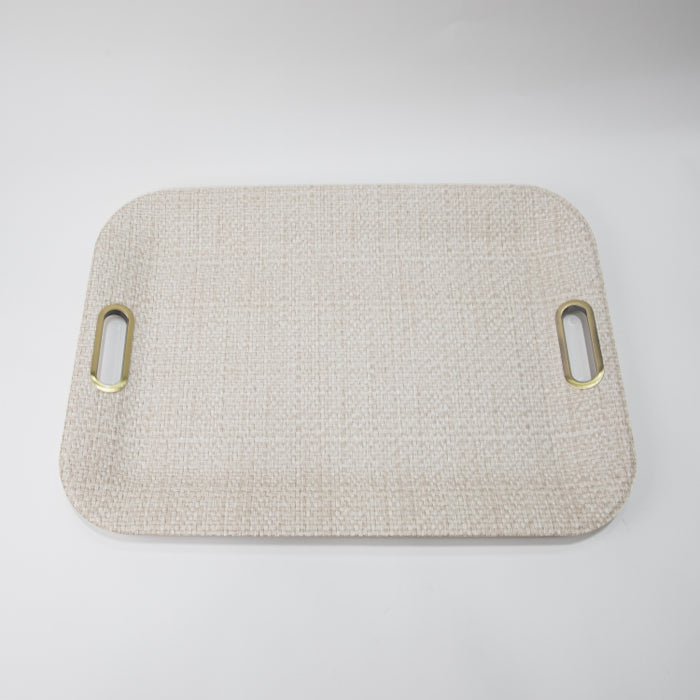 TRAY LARGE WITH HANDLE RAFYA BEIGE 55CMX40CM (202107474)