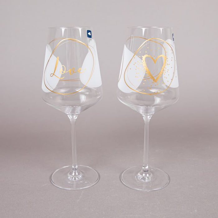 PRESENTE 2PCS WINE GLASS 560ML LOVE (202015988)