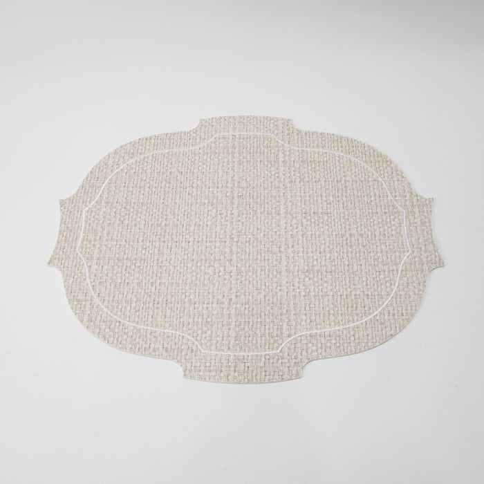 CROWN PLACEMAT W/LINE RAFYA BIEGE (202055076)