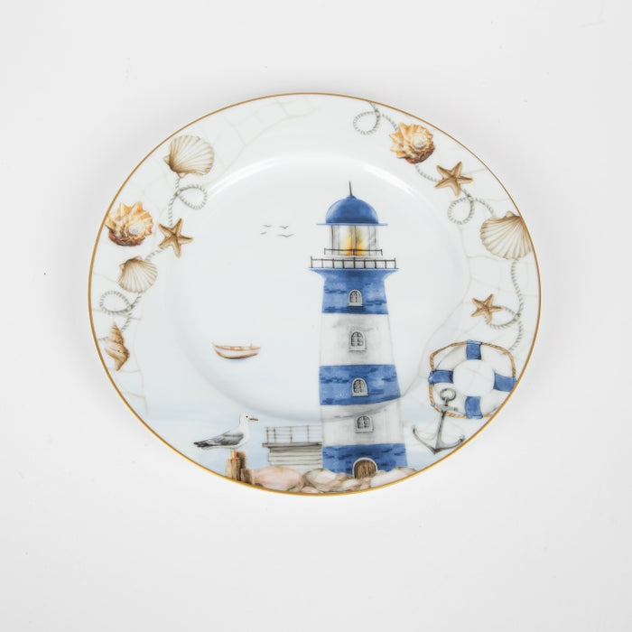BLUE LTHOUSE SIDE PLATE 19CM (202073454)