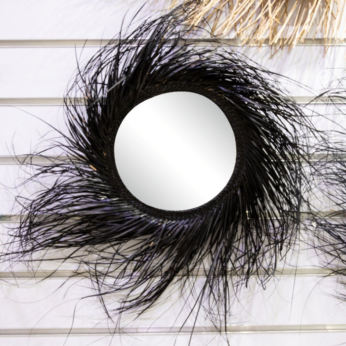 MIRROR SUN PALM DIAMETER 50CM BLACK (418014581)