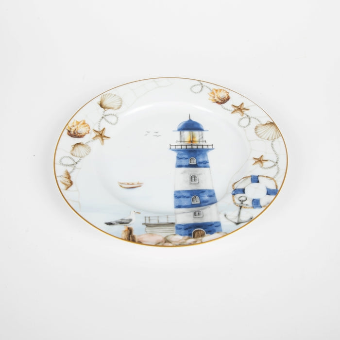 BLUE LTHOUSE SIDE PLATE 19CM (202073454)